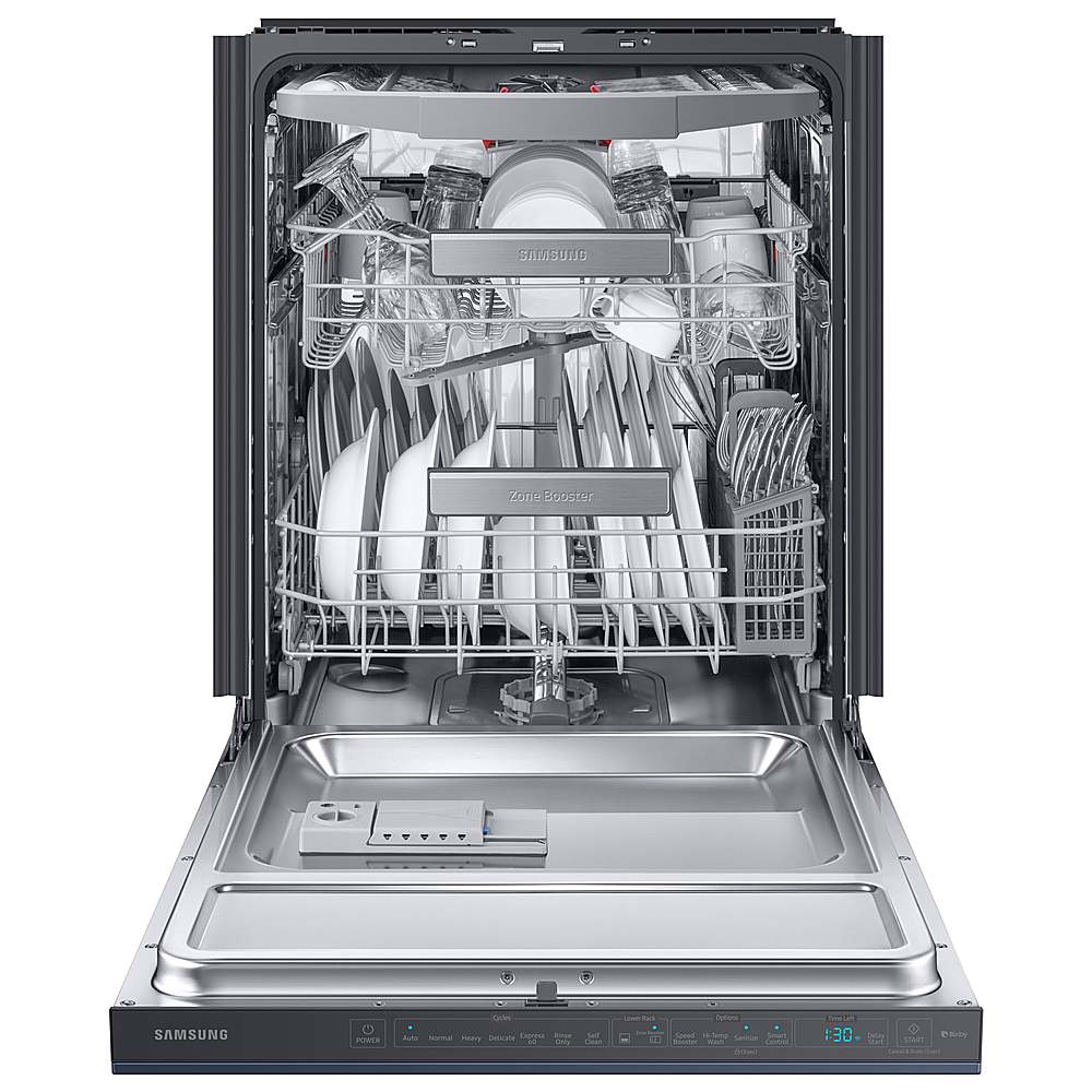 Bespoke Smart 39dBA Dishwasher with Linear Wash in Fingerprint Resistant  Navy Steel