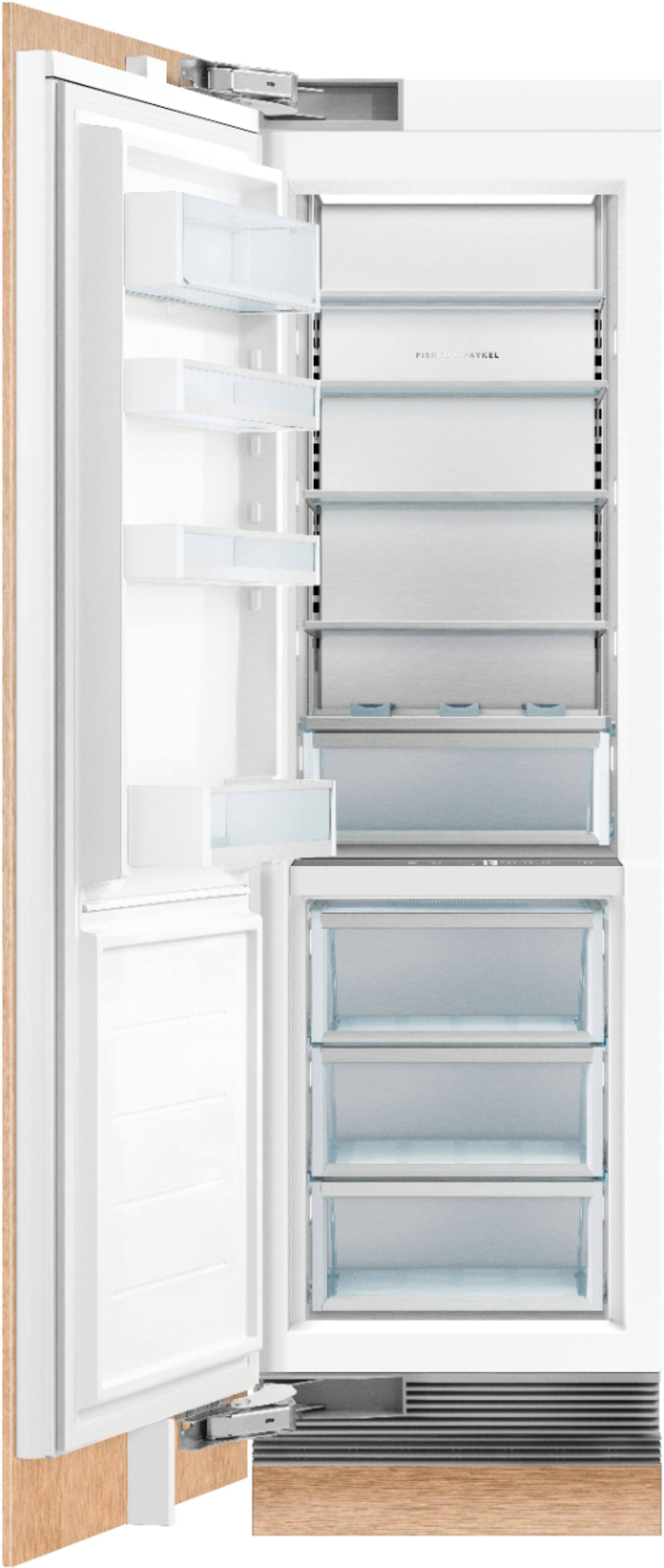 Alt View 11. Fisher & Paykel - Integrated 24 in. 12.4 cu ft Column Refrigerator with  Internal Water Dispenser and Stainless Interior, Left Hinge - Custom Panel Ready.