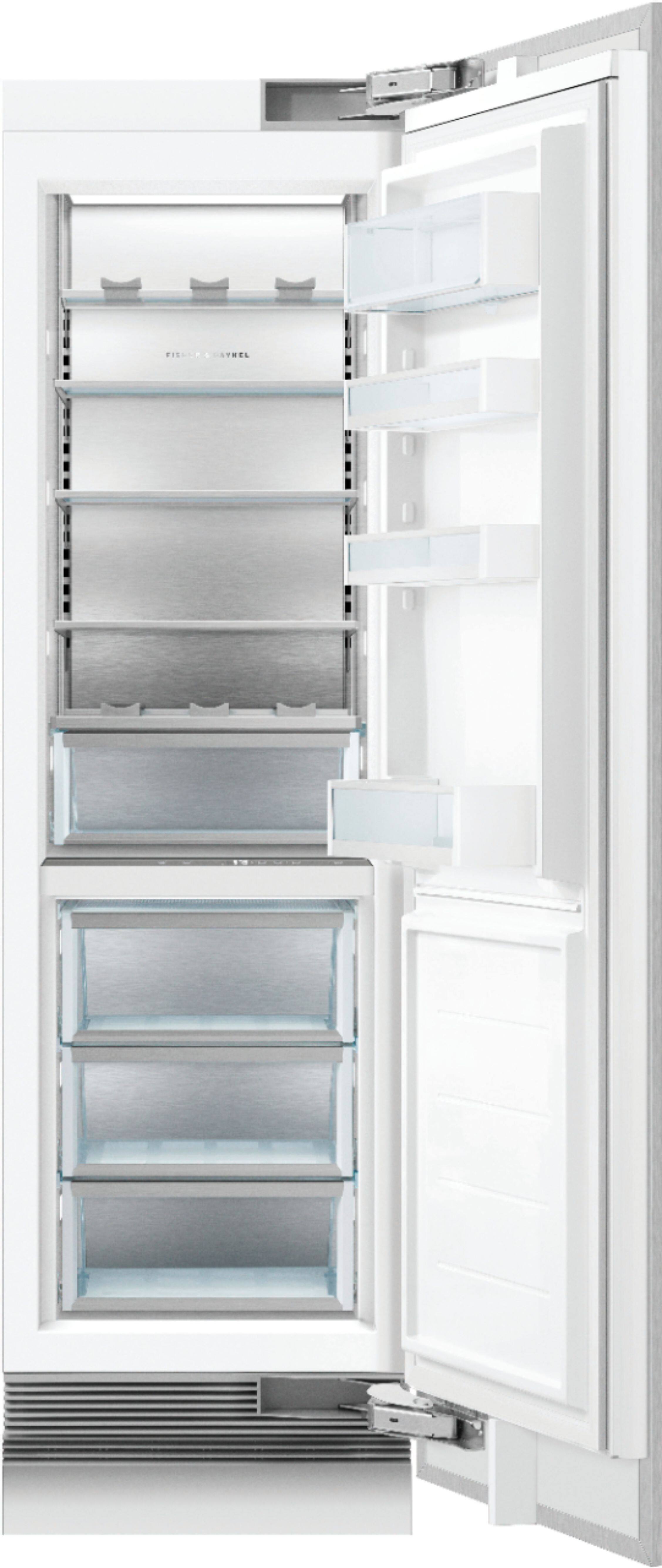 Alt View 11. Fisher & Paykel - Integrated 24 in. 12.4 cu ft Column Refrigerator with  Internal Water Dispenser and Stainless Interior, Right Hinge - Custom Panel Ready.