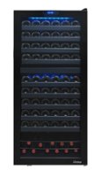 Vinotemp - 110-Bottle Dual Zone Wine Cooler with Touch Screen - Black - Front_Zoom