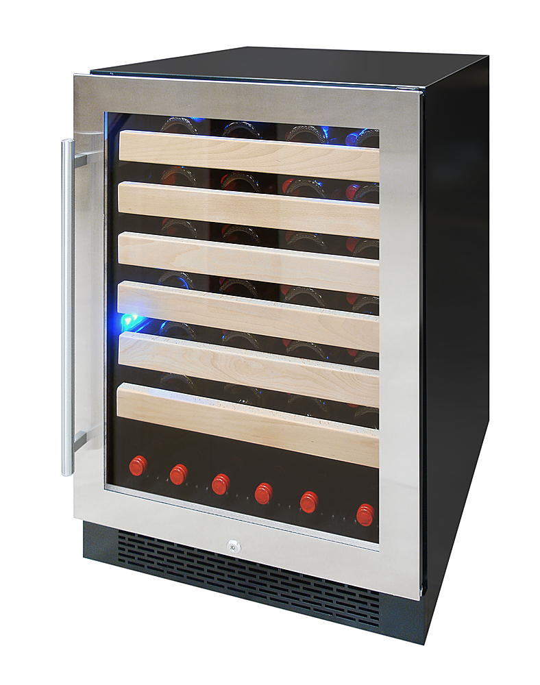 Angle View: Vinotemp - 54-Bottle Wine Cooler - Silver