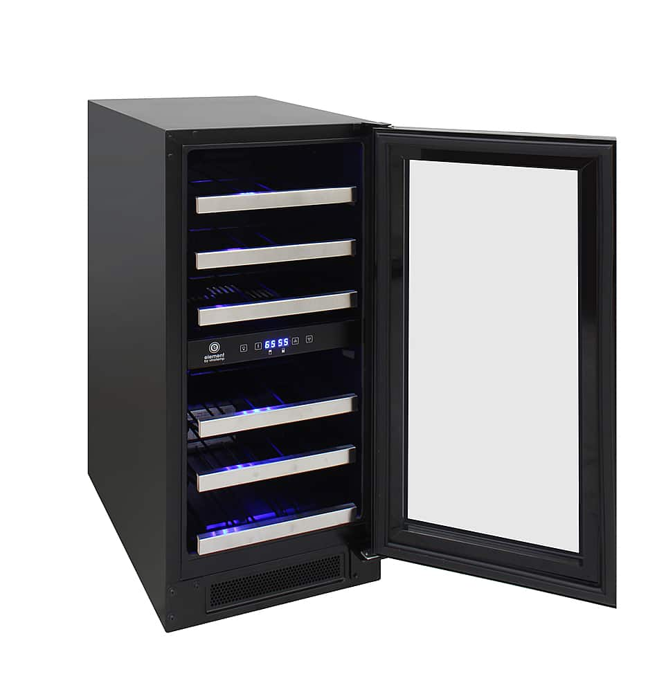 Best Buy: Vinotemp 28-Bottle Dual Zone Wine Cooler Black EL-WCU101-03