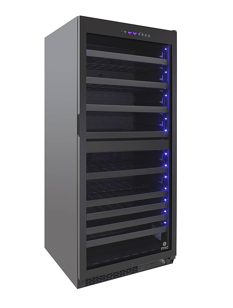 Left View: Vinotemp - EL-300TS 270-Bottle Dual Zone Wine Cooler - Black