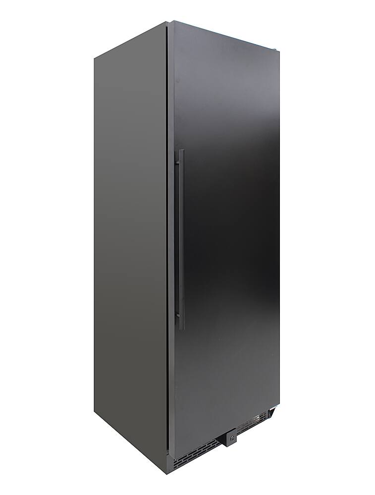 Left View: Vinotemp - Garage 168 203-Bottle Dual Zone Wine Cooler - Black