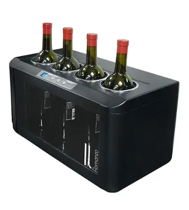 Vinotemp - 4 - Bottle Open Wine Cooler - Black
