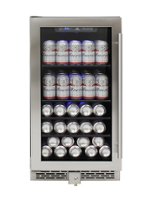 Vinotemp - Connoisseur Series 40 Single Zone Beverage Cooler - Silver - Front_Zoom
