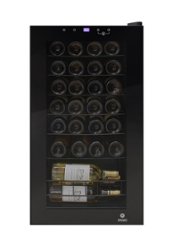 Vinotemp - 28-Bottle Wine Cooler with Touch Screen - Black - Front_Zoom
