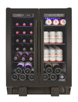 Vinotemp - 58-Can Beverage Cooler with Touch Screen - Black - Front_Zoom