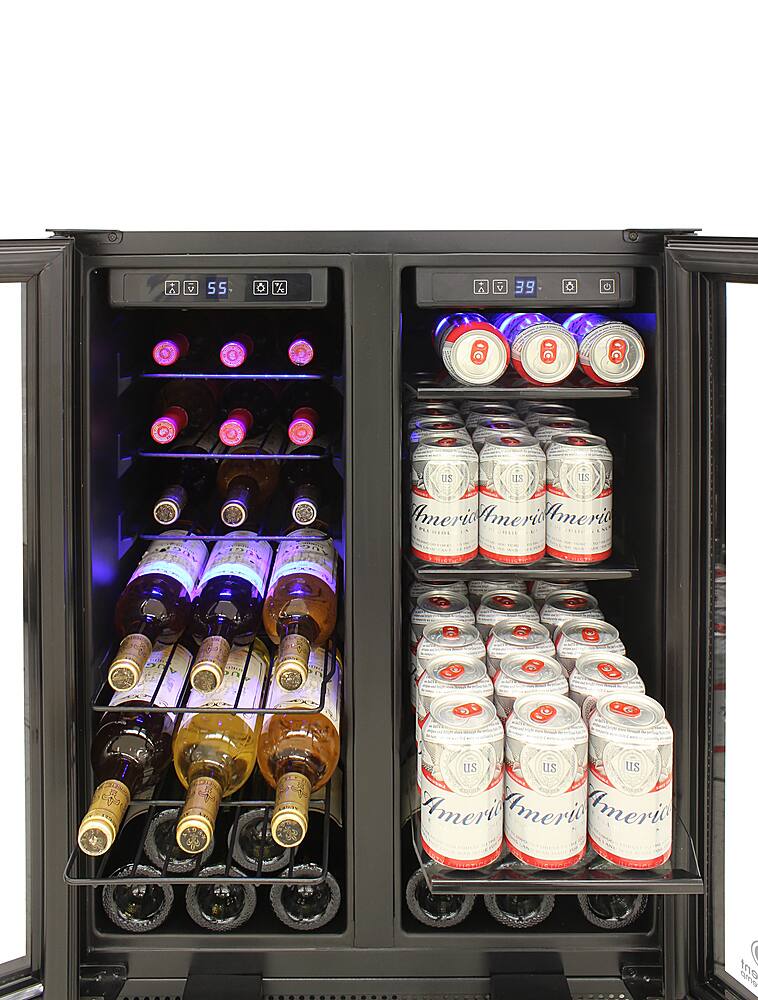 Best Buy: Vinotemp 58-Can Beverage Cooler with Touch Screen Black EL ...