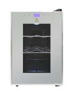Vinotemp - 6-Bottle Single Zone Wine Cooler with Touch Screen - Silver - Front_Zoom
