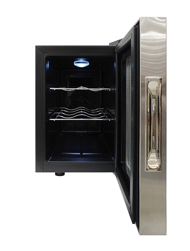 Alt View 11. Vinotemp - 6-Bottle Single Zone Wine Cooler with Touch Screen - Silver.