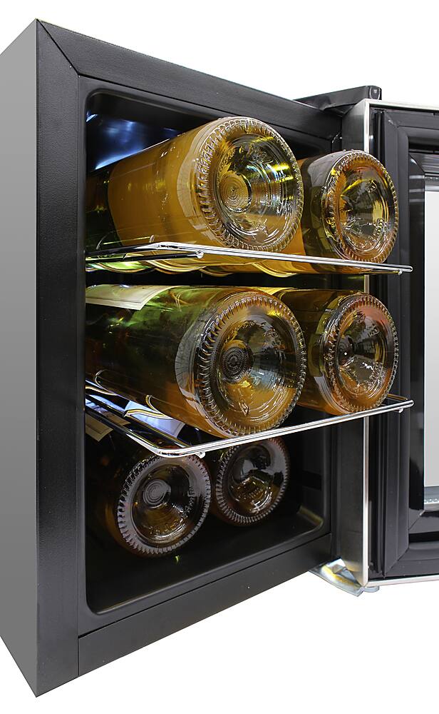 Alt View 13. Vinotemp - 6-Bottle Single Zone Wine Cooler with Touch Screen - Silver.