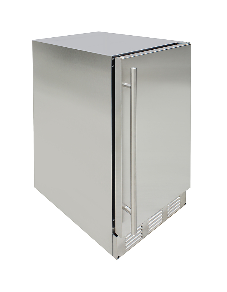Angle View: Vinotemp - Brama Outdoor 14-Inch 25 Lb Freestanding Icemaker - Silver