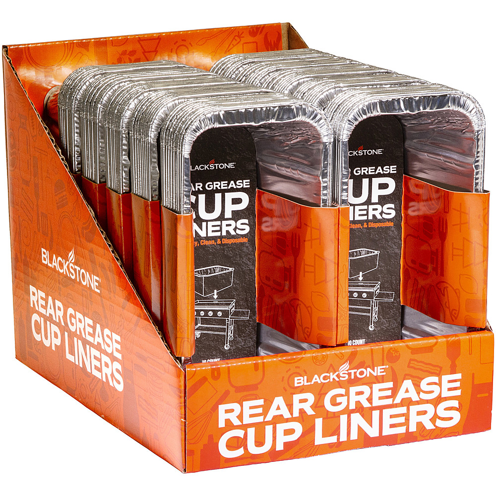 Blackstone - 10-Pack Aluminum Rear Grease Cup Liners for Rear Grease Disposal Model Griddles - Multi