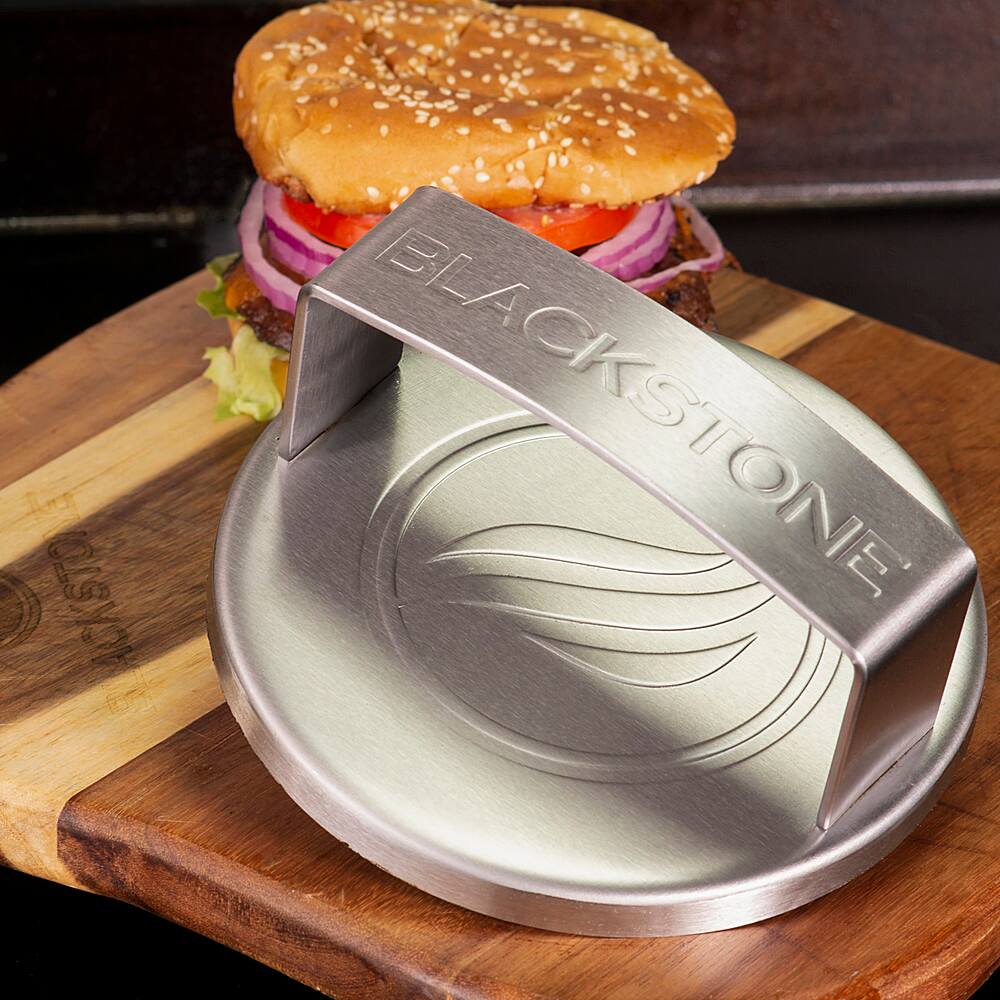 Best Buy 6in Round Stainless Steel Burger Press with Handle 5085