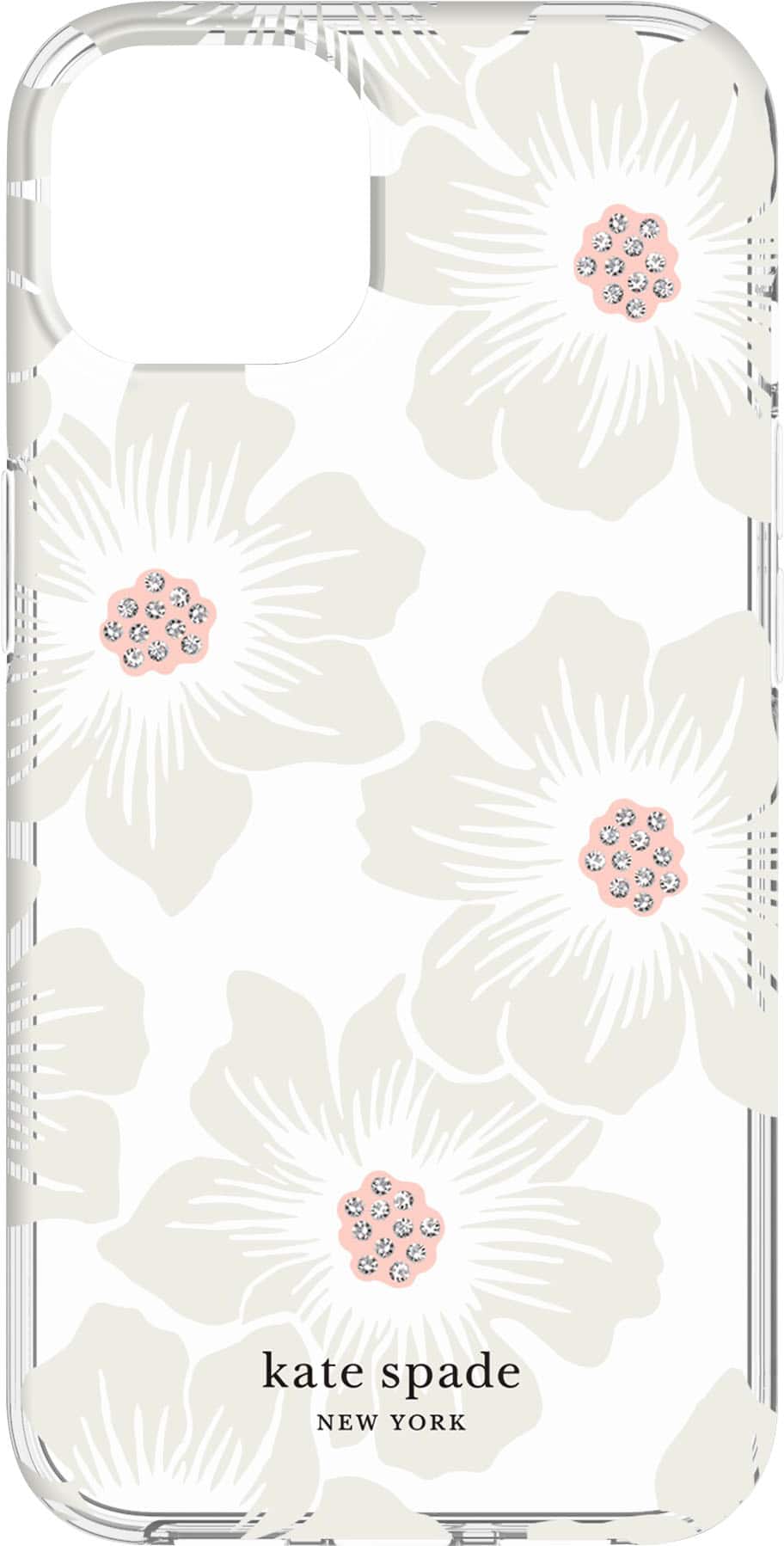 Front. kate spade new york - Protective Hardshell Case for iPhone 13 - Hollyhock.