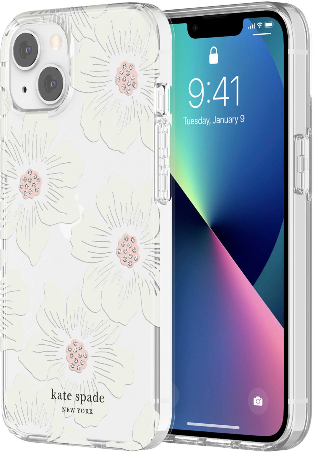 Alt View 11. kate spade new york - Protective Hardshell Case for iPhone 13 - Hollyhock.