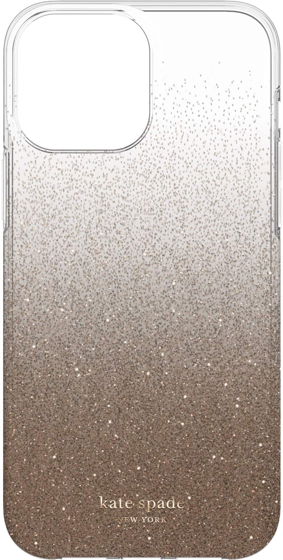 kate spade new york - Protective Hardshell Case for Magsafe for iPhone 13/12 Pro Max - Champagne Omgre Glitter - Front_Zoom