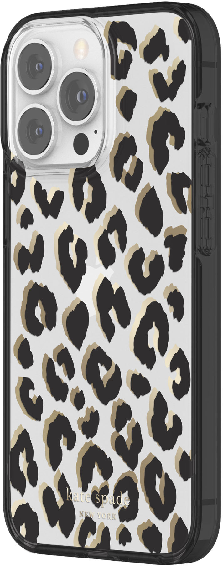 Angle View: kate spade new york - Protective Hardshell Case for iPhone 13 Pro - Leopard