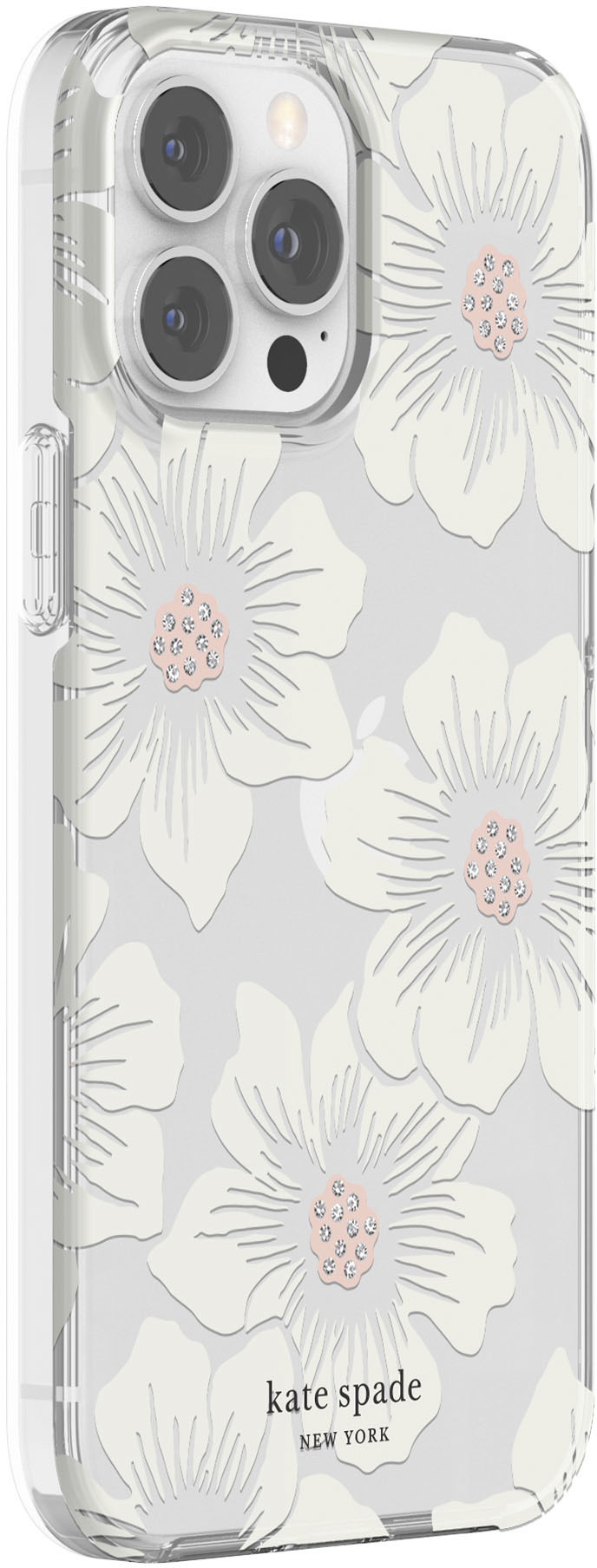 Left View: kate spade new york - Protective Hardshell Case for iPhone 13/12 Pro Max - Hollyhock