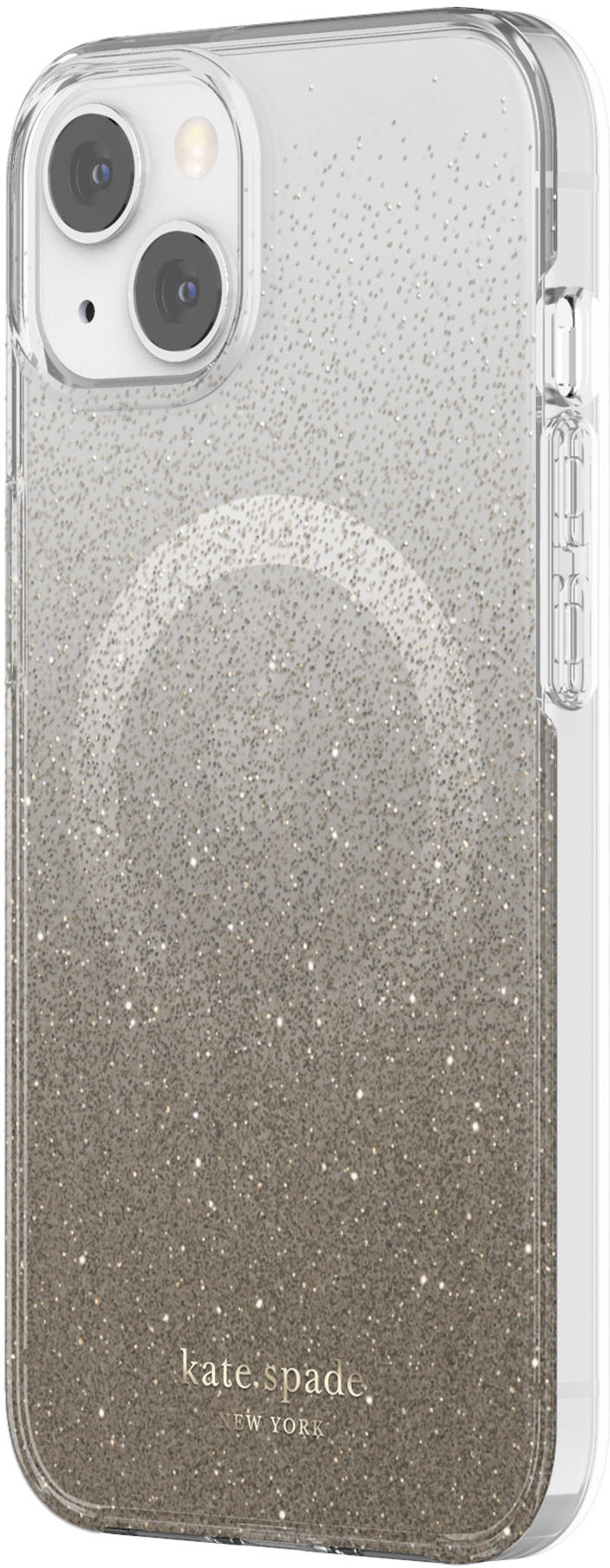 Angle View: kate spade new york - Protective Hardshell MagSafe Case for iPhone 13 - Champagne
