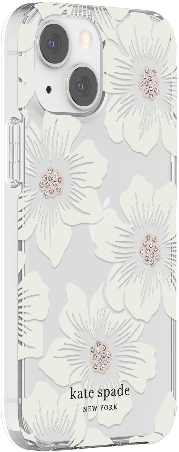 Left View: kate spade new york - Protective Hardshell Case for iPhone 13 Mini and iPhone 12 Mini - Hollyhock
