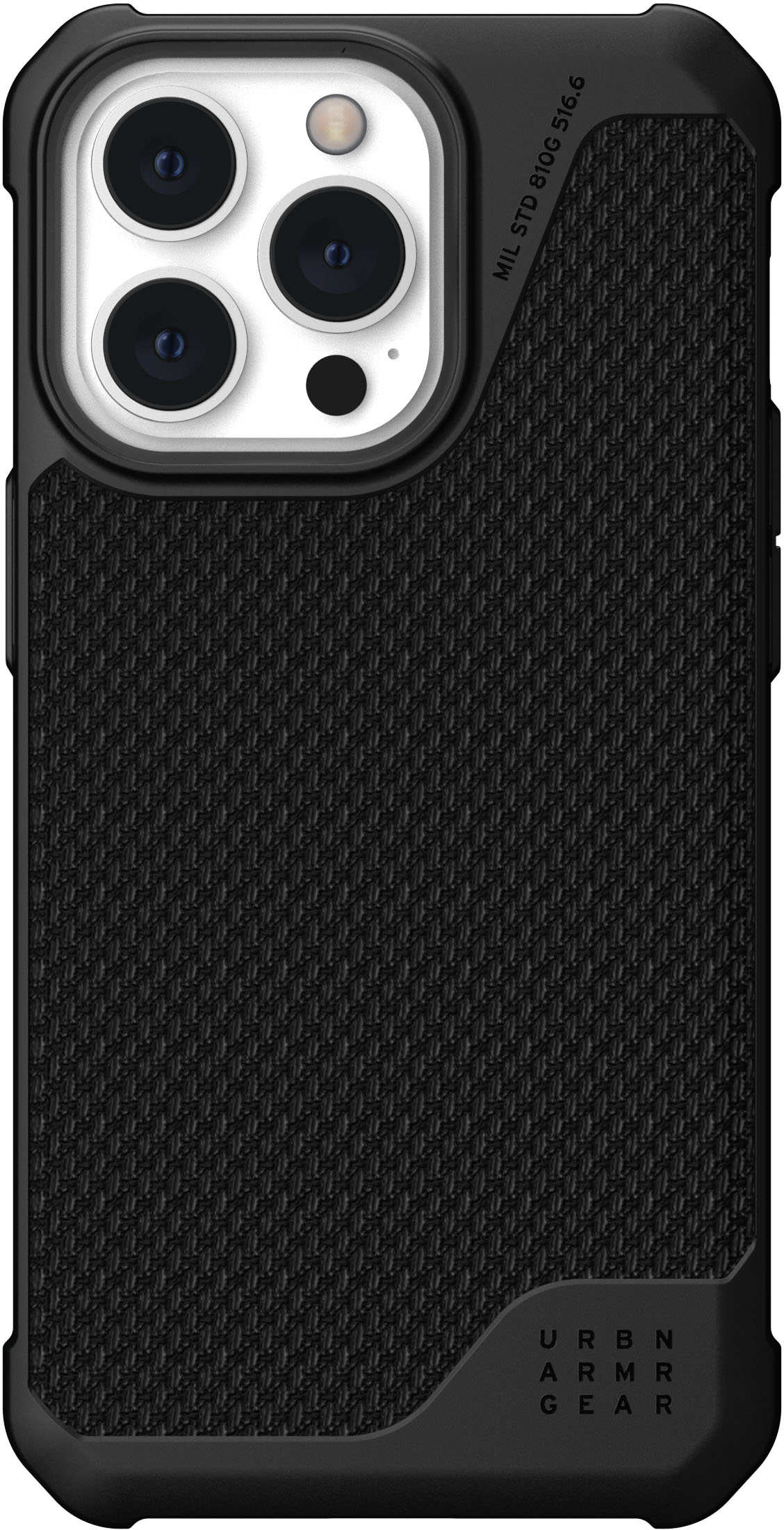 Angle View: UAG - Metropolis LT MAGSAFE case for iPhone 13 Pro - Black