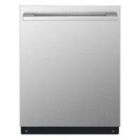 LG - STUDIO 24" Top Control Smart Built-In Stainless Steel Tub Dishwasher with 3rd Rack, QuadWash, True Steam and 40dBA - Stainless steel - Front_Zoom