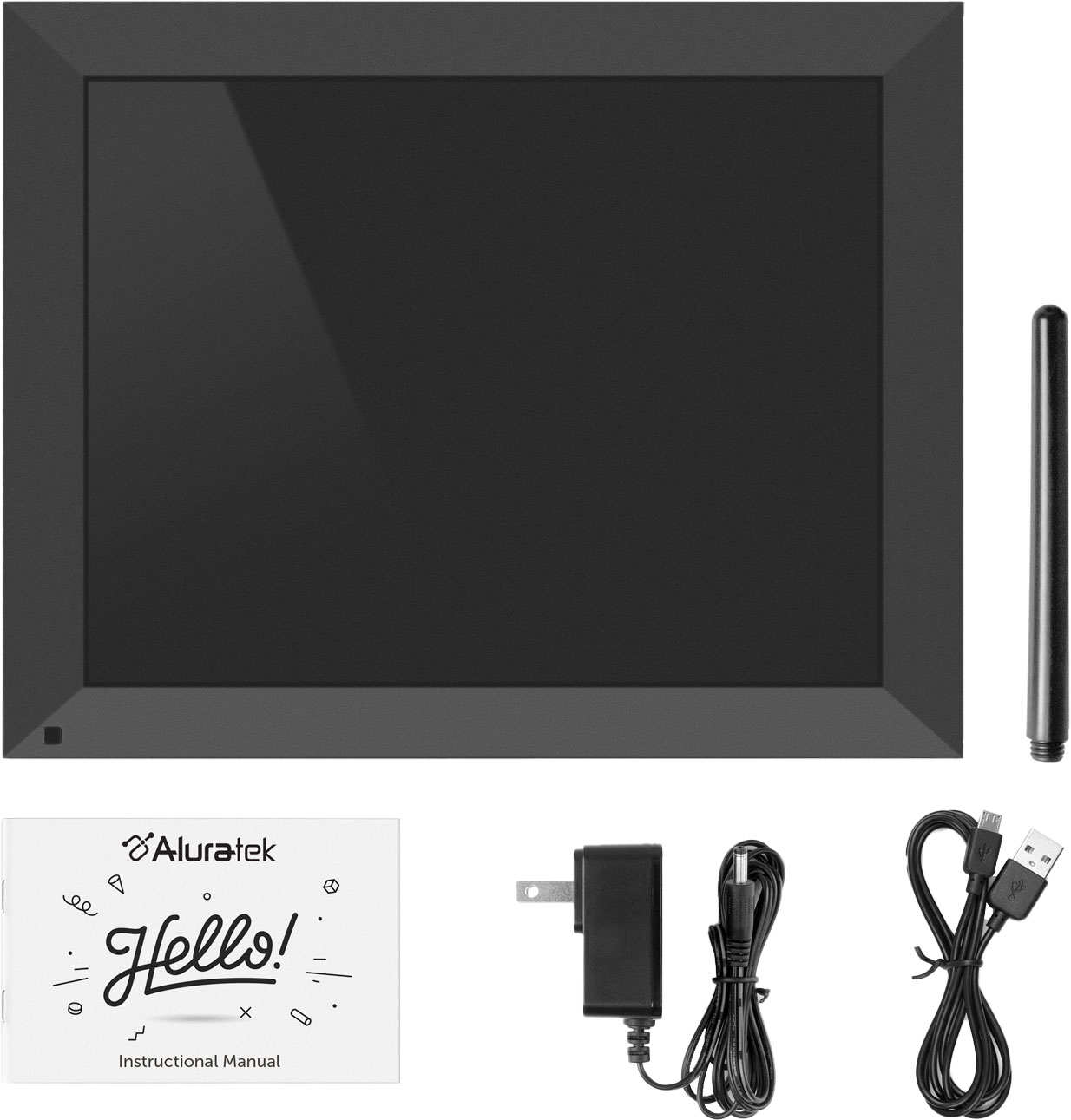 Best Aluratek 15" Touchscreen LCD Wi-Fi Photo Frame Black AWS215F