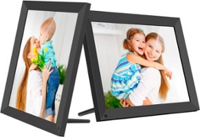Aluratek - 15" Touchscreen LCD Wi-Fi Digital Photo Frame - Black - Angle_Zoom