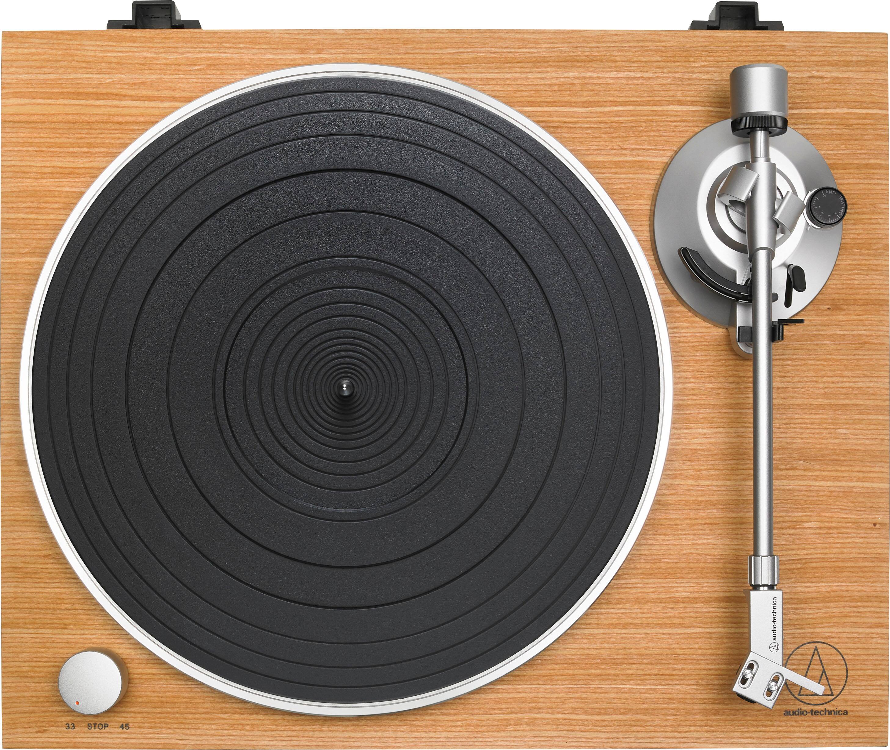 Alt View 12. Audio-Technica - AT-LPW30TK Manual Belt Drive Turntable - Teak.