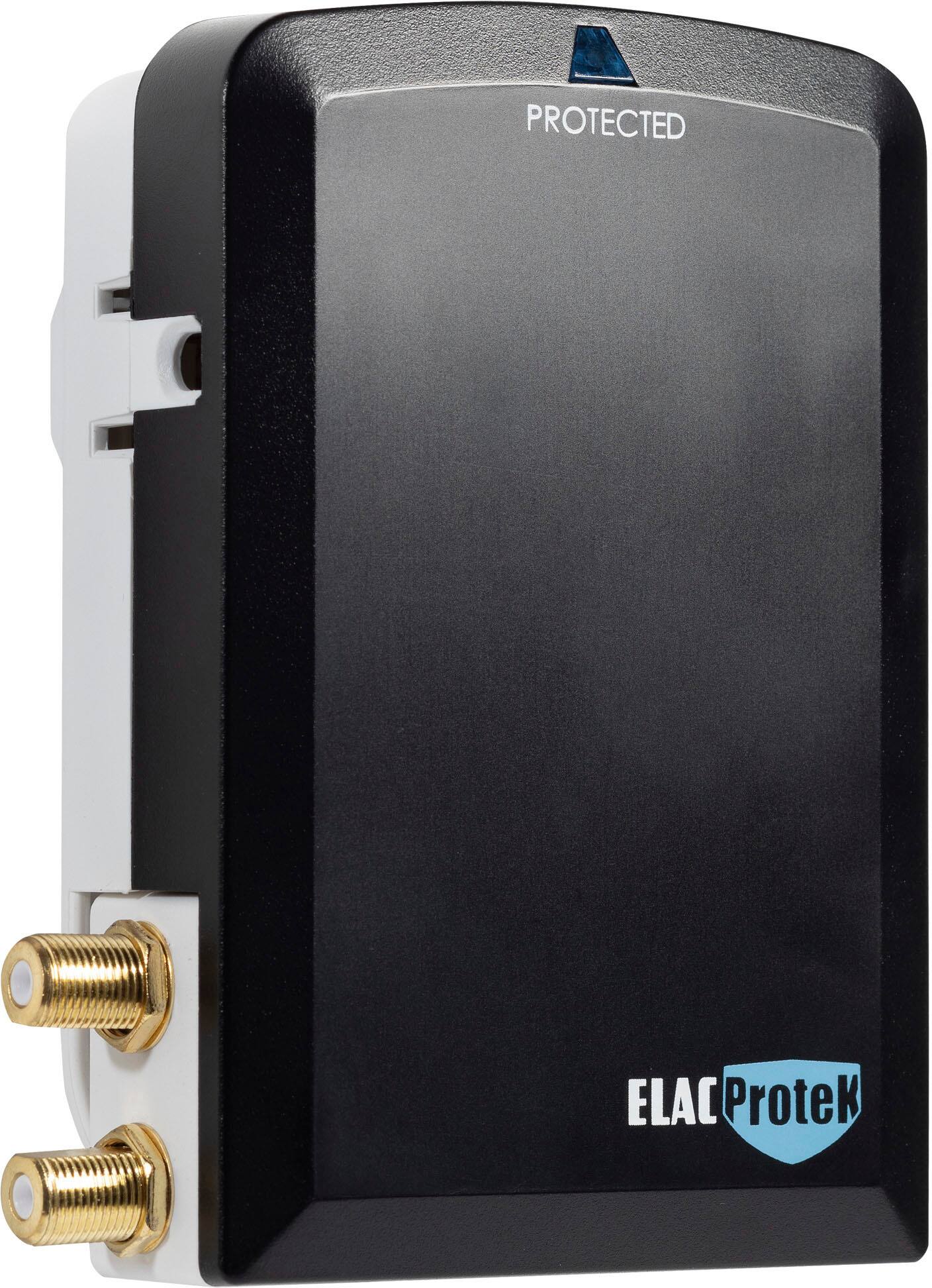 Alt View 11. ELAC ProteK - 3 Outlet Surge Protector with RF Protection - Black.