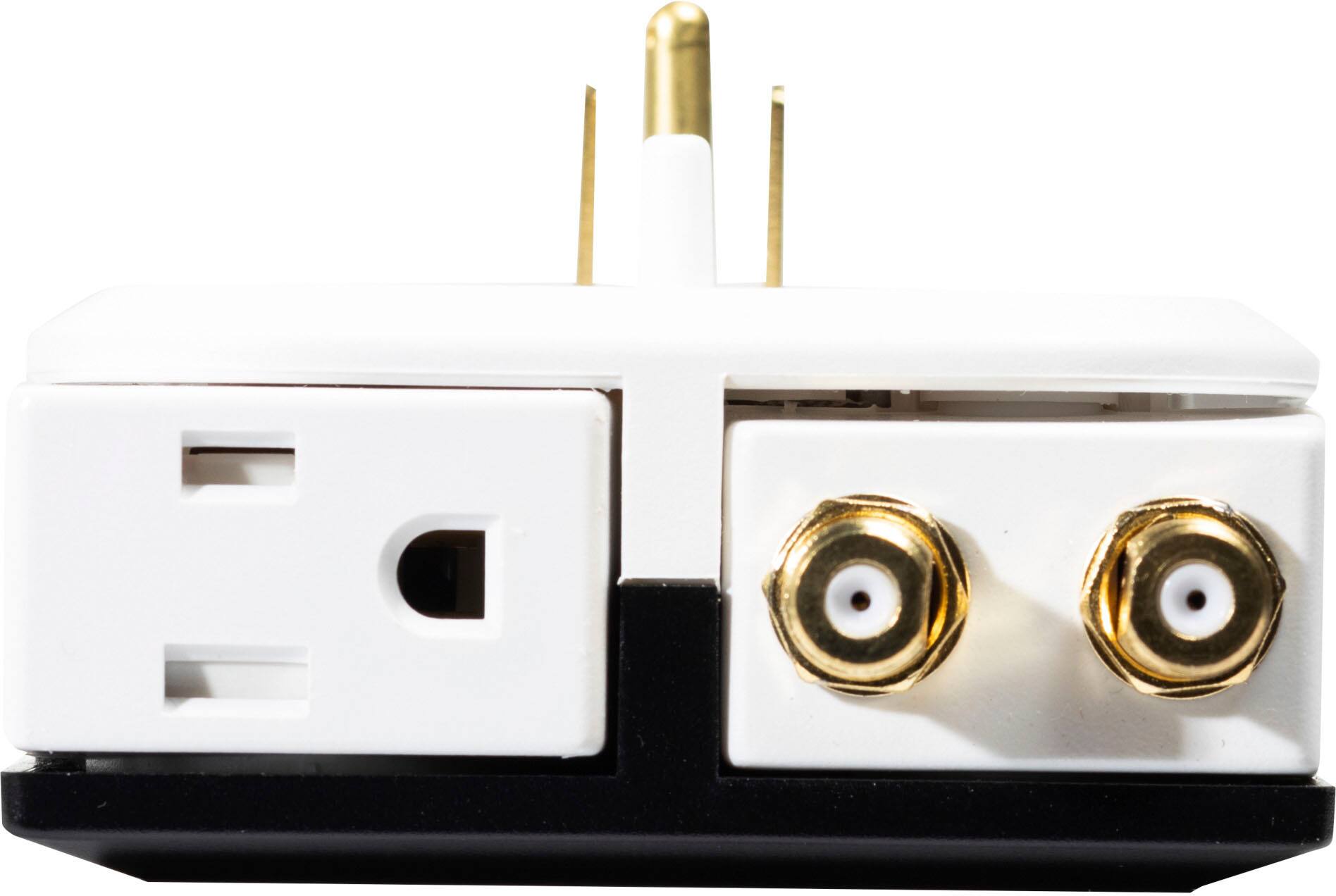 Alt View 14. ELAC ProteK - 3 Outlet Surge Protector with RF Protection - Black.