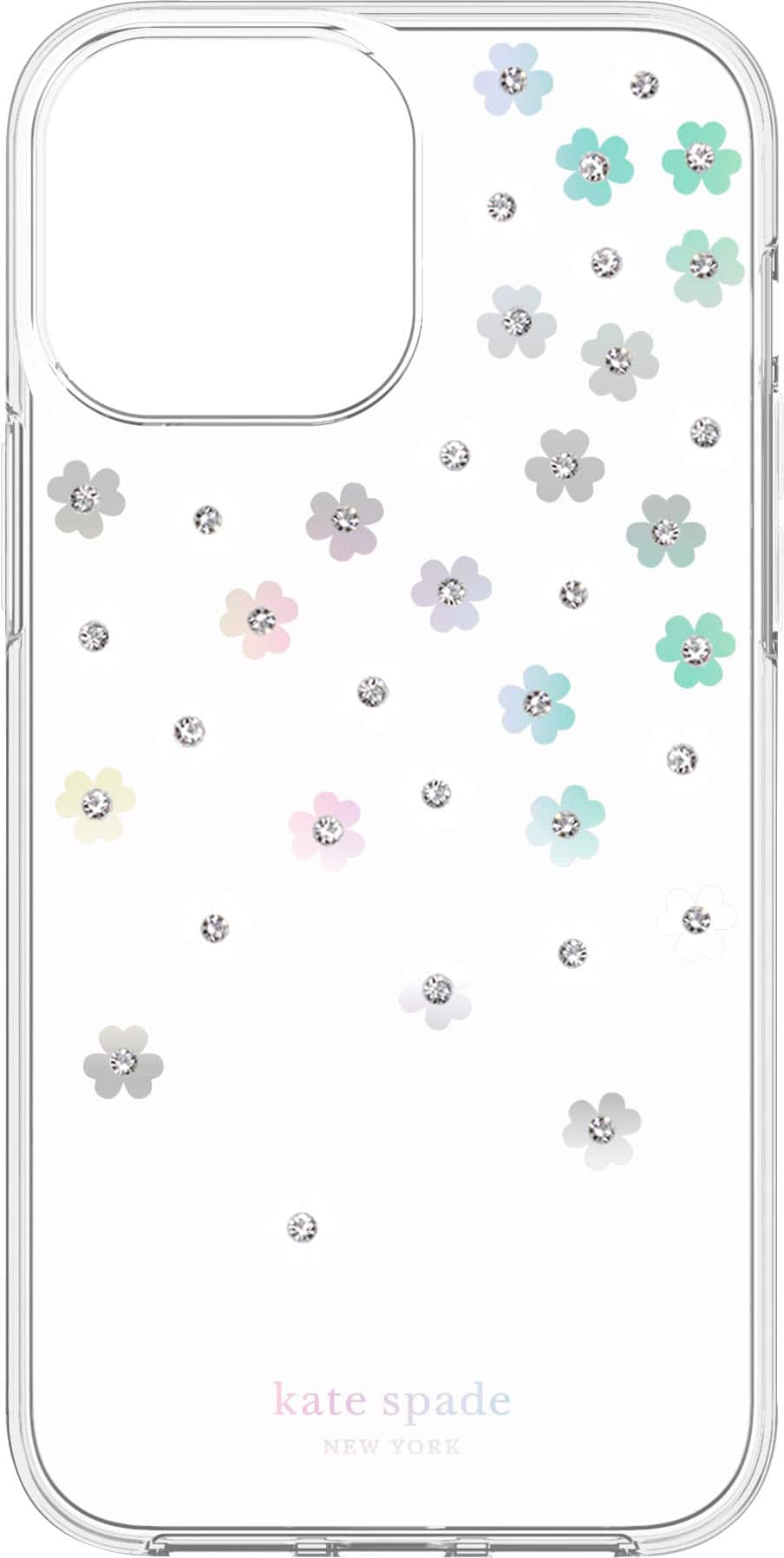 Front. kate spade new york - Protective Hardshell Case for iPhone 13/12 Pro Max - Scatterred Flowers.