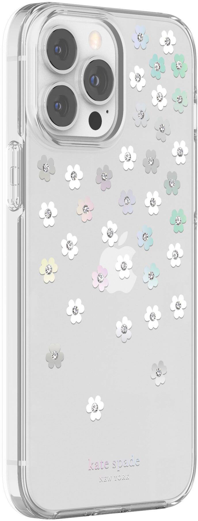 Left. kate spade new york - Protective Hardshell Case for iPhone 13/12 Pro Max - Scatterred Flowers.