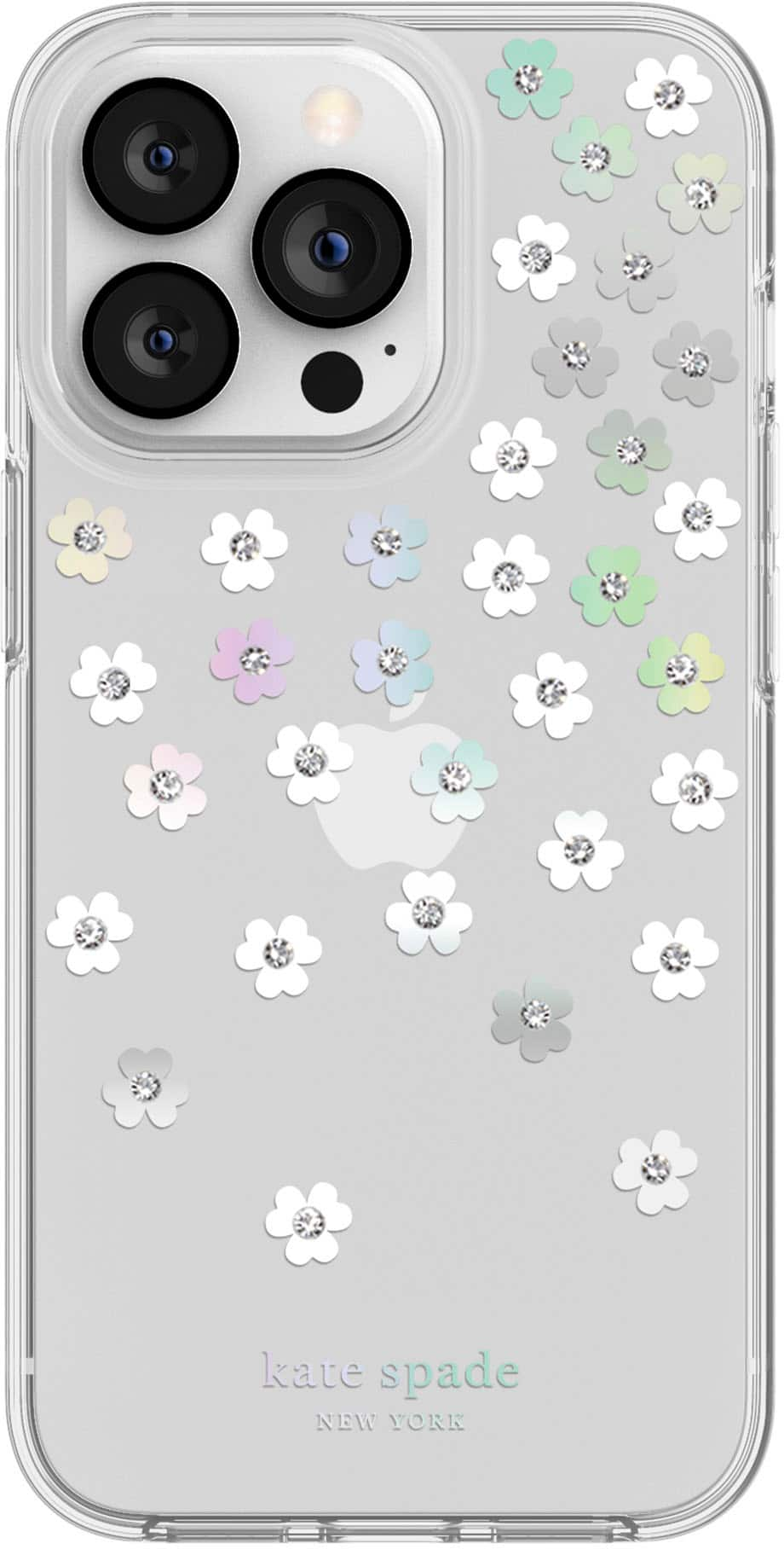 kate spade new york Protective Hard Shell Case for Apple® iPhone® 11 Pro  Max Cream With Stones/Hollyhock Floral Clear KSIPH-132-HHCCS - Best Buy