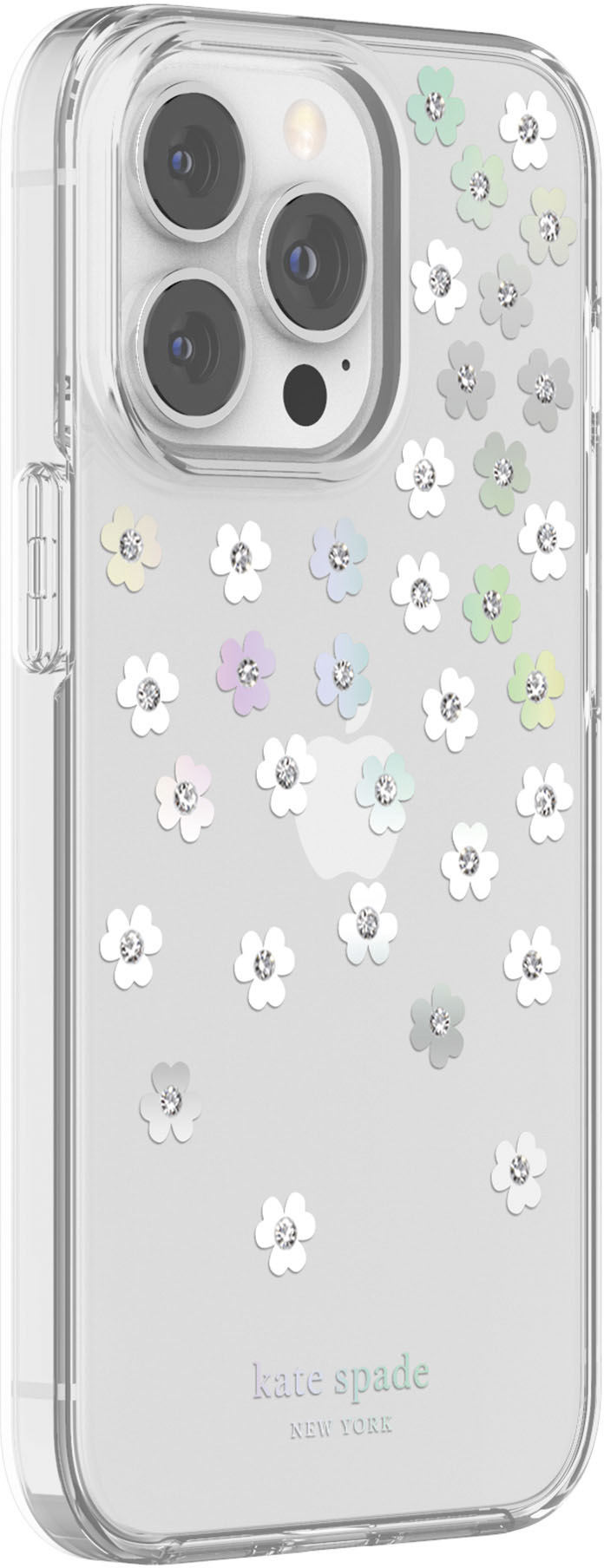 Left View: kate spade new york - Protective Hardshell Case for iPhone 13 Pro - Flower