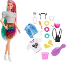 Barbie - Leopard Rainbow Hair Doll, Blonde - Front_Zoom