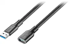 Front. Insignia™ - 12' USB 3.0 A-Male to A-Female Extension Cable - Black.
