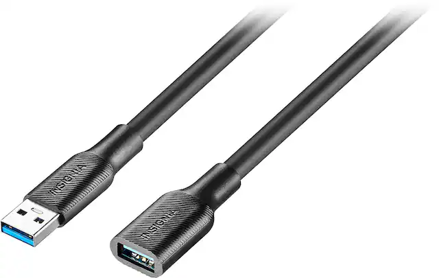 Front. Insignia™ - 12' USB 3.0 A-Male to A-Female Extension Cable - Black.