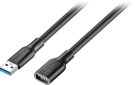 Insignia™ 12' USB 3.0 A-Male to A-Female Extension Cable Black NS
