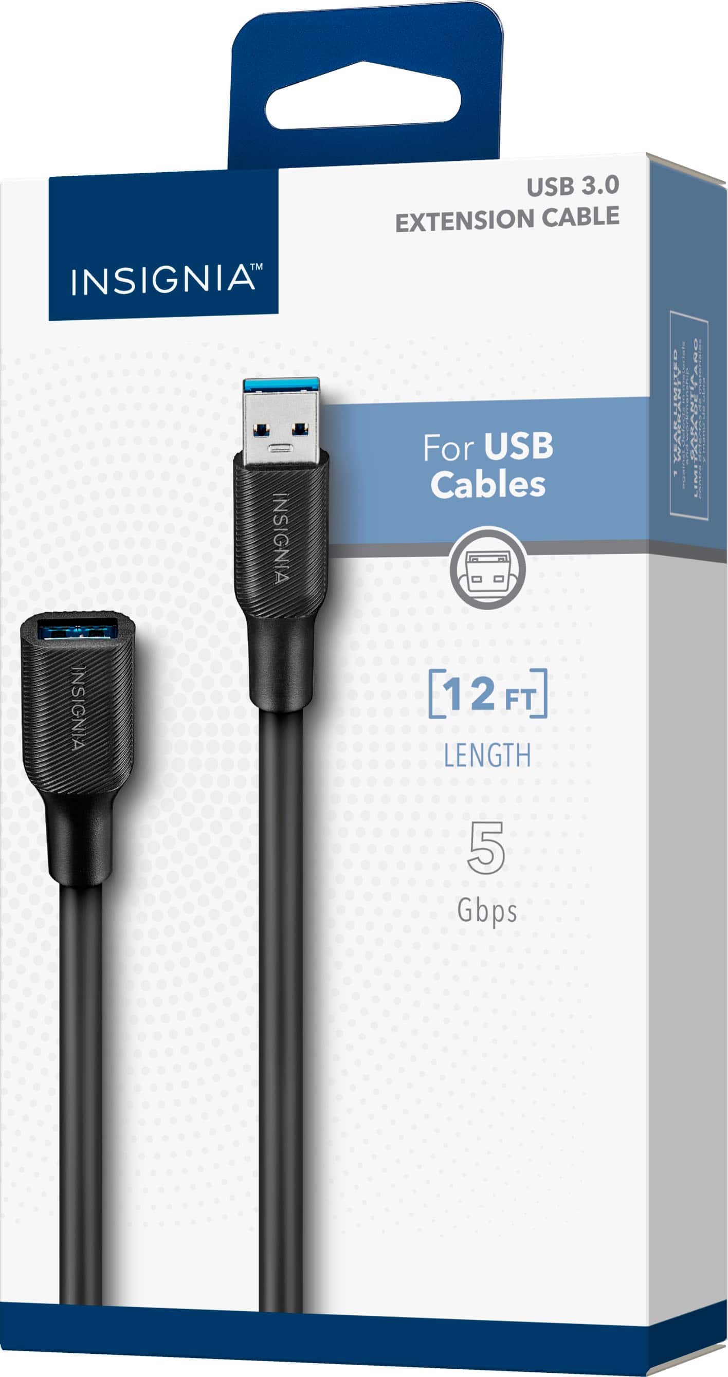 Alt View 12. Insignia™ - 12' USB 3.0 A-Male to A-Female Extension Cable - Black.