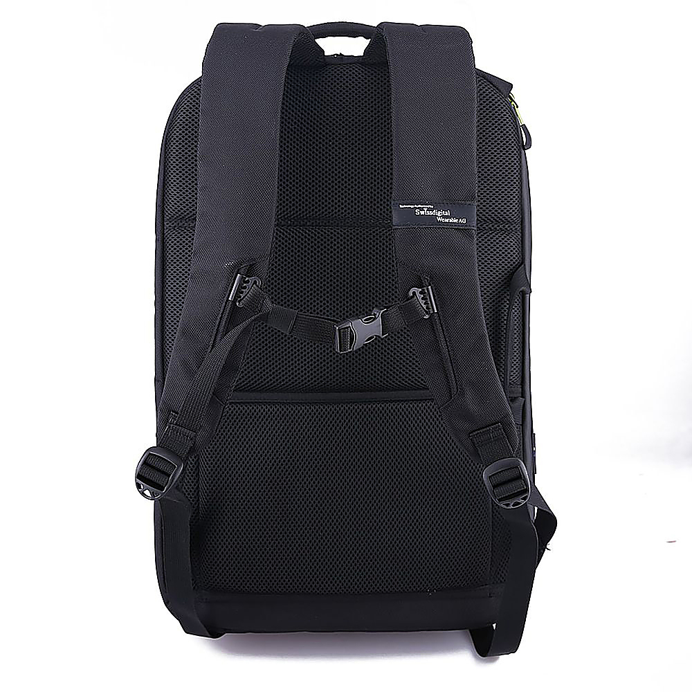 Back View: Swissdigital Design - Java Extra Large Travel Backpack - Black