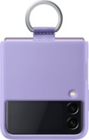 Silicone Cover with Ring for Samsung Galaxy Z Flip3 - Lavender - Front_Zoom