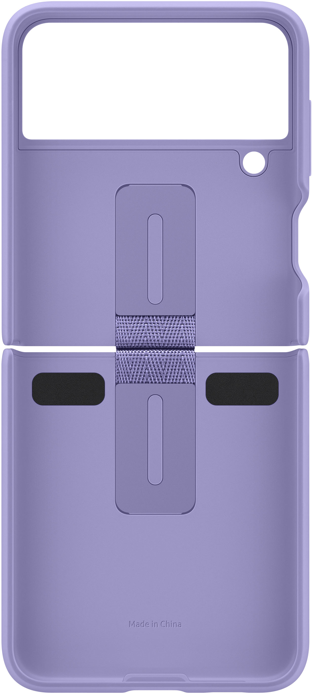 HR Wireless Robust Series Dual Layer Hybrid Case with Ring Holder for Samsung Galaxy Z Flip 3 5G - Purple