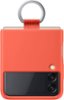 Silicone Cover with Ring for Samsung Galaxy Z Flip3 - Coral