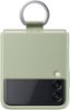 Silicone Cover with Ring for Samsung Galaxy Z Flip3 - Olive Green