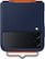 Front Zoom. Silicon Cover with Strap for Samsung Galery Z Flip 3 5G - Navy.