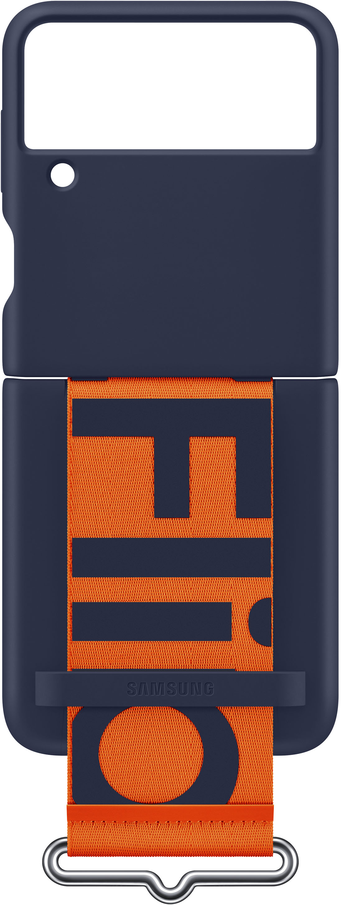 Samsung Galaxy S22 Ultra Silicone Cover with Strap, Navy