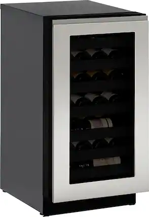 Front. U-Line - Stainless Handleless Panel - Stainless Steel.